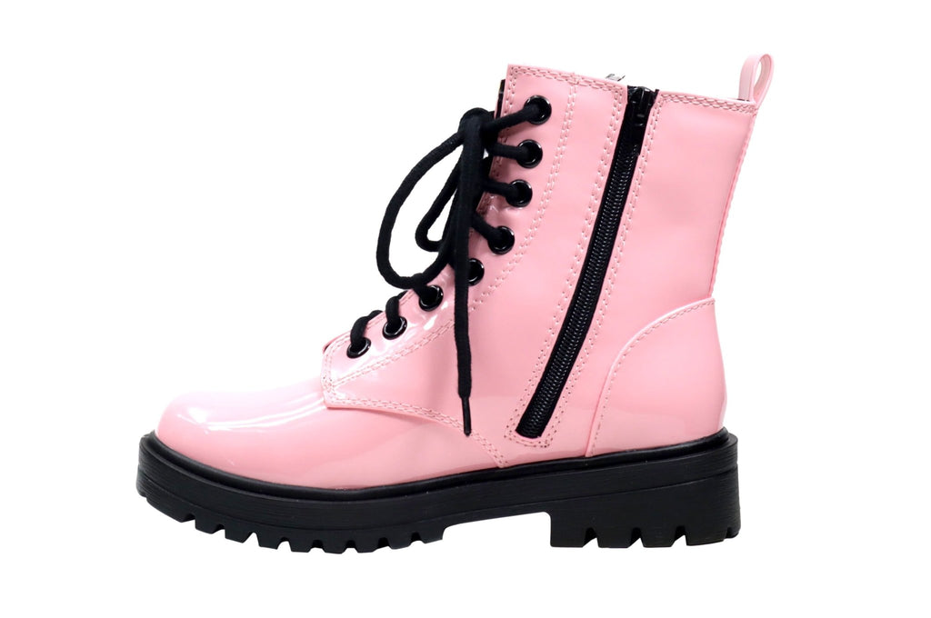 The Daily Dose Of Pink Boots: Patent Leather Pink Bootie - MomQueenBoutique