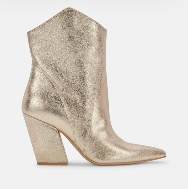 The Dallas Boots: Light Gold Metallic Suede Boots - MomQueenBoutique