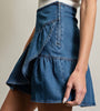 The Danielle Skirt Ruffled Denim Mini Skirt - MomQueenBoutique