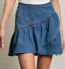 The Danielle Skirt Ruffled Denim Mini Skirt - MomQueenBoutique