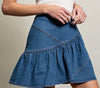 The Danielle Skirt Ruffled Denim Mini Skirt - MomQueenBoutique