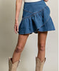 The Danielle Skirt Ruffled Denim Mini Skirt - MomQueenBoutique