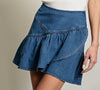 The Danielle Skirt Ruffled Denim Mini Skirt - MomQueenBoutique