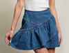 The Danielle Skirt Ruffled Denim Mini Skirt - MomQueenBoutique