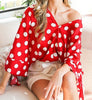 The Darla Blouse: Polka Dot Tie Detail Blouse - MomQueenBoutique