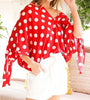 The Darla Blouse: Polka Dot Tie Detail Blouse - MomQueenBoutique