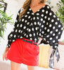 The Darla Blouse: Polka Dot Tie Detail Blouse - MomQueenBoutique