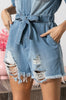 The Debbie Romper: Denim Romper - MomQueenBoutique