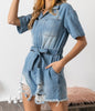 The Debbie Romper: Denim Romper - MomQueenBoutique