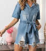 The Debbie Romper: Denim Romper - MomQueenBoutique