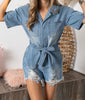 The Debbie Romper: Denim Romper - MomQueenBoutique