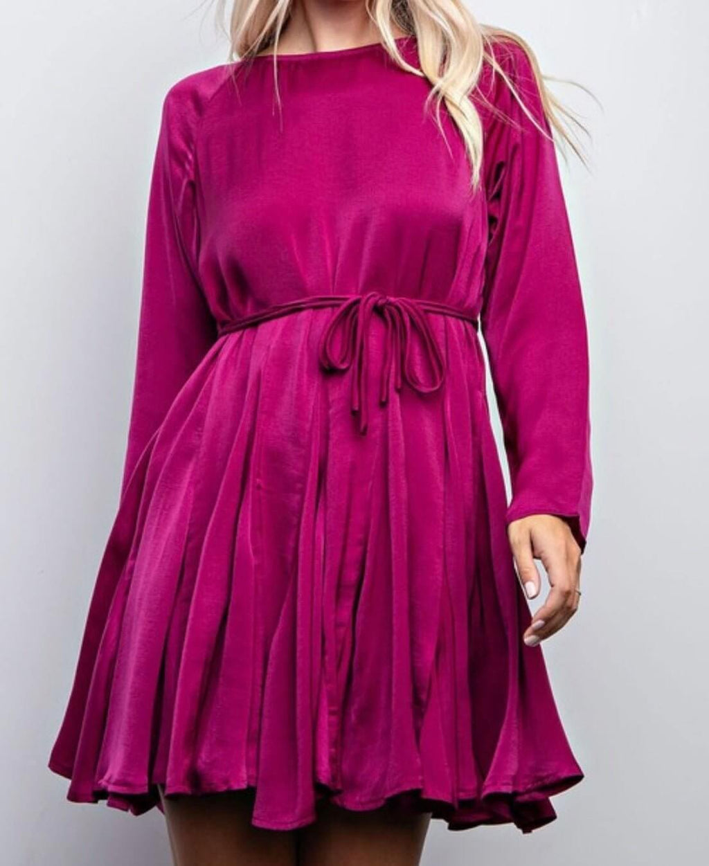 The Denise Dress: Long Sleeve Mini Dress - MomQueenBoutique