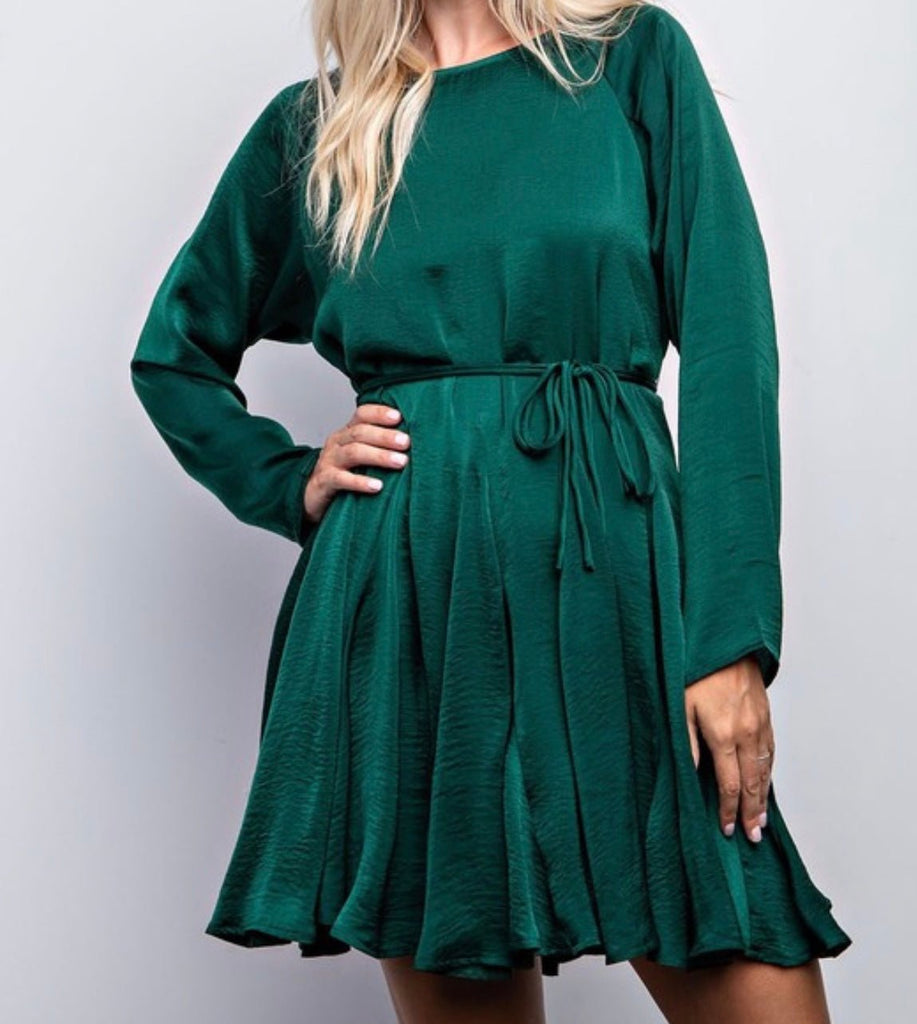 The Denise Dress: Long Sleeve Mini Dress - MomQueenBoutique