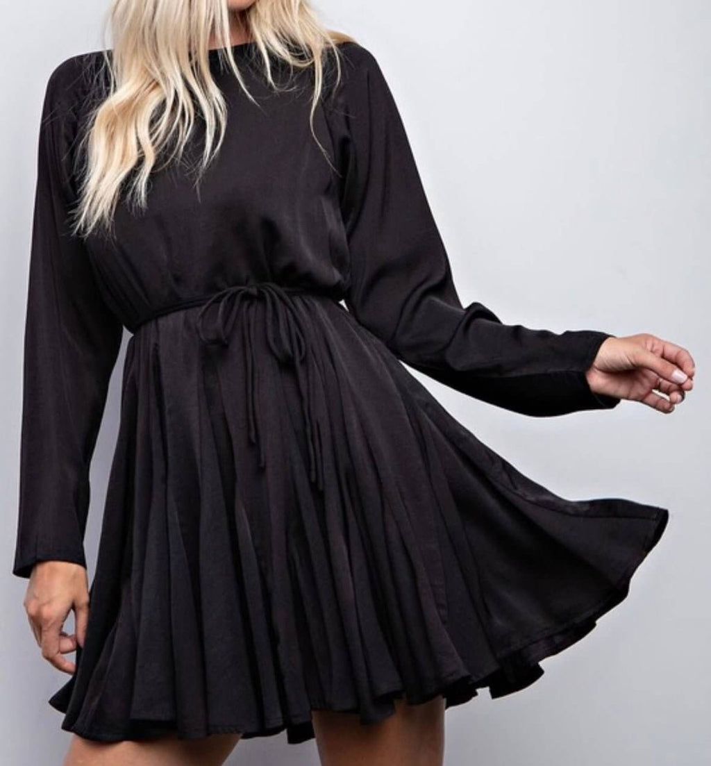The Denise Dress: Long Sleeve Mini Dress - MomQueenBoutique