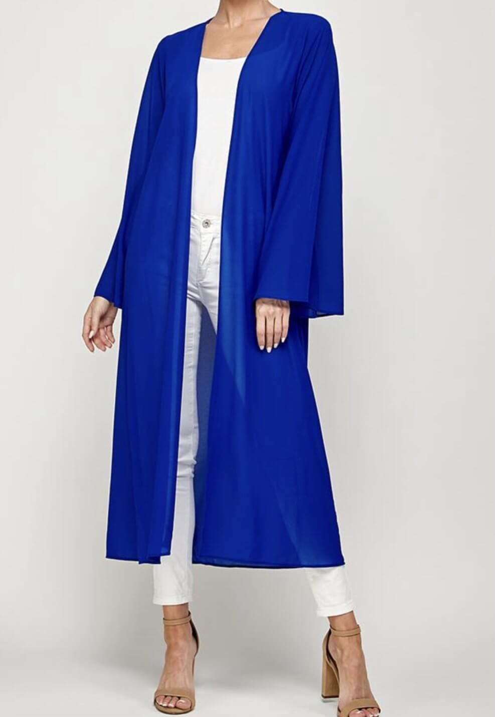 The Diva Duster: Solid Light Weight Cardigan - MomQueenBoutique