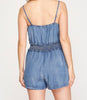 The Donna Romper: Sleeveless Chambray Romper - MomQueenBoutique