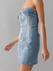 The Drew Dress: Strapless Denim Dress - MomQueenBoutique