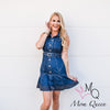 The Elly May Dress: Sleeveless Button Down Blue Jean Dress - MomQueenBoutique