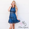 The Elly May Dress: Sleeveless Button Down Blue Jean Dress - MomQueenBoutique