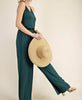 The Emerald Jumpsuit: Wide Leg Emerald Jumper - MomQueenBoutique