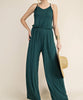 The Emerald Jumpsuit: Wide Leg Emerald Jumper - MomQueenBoutique