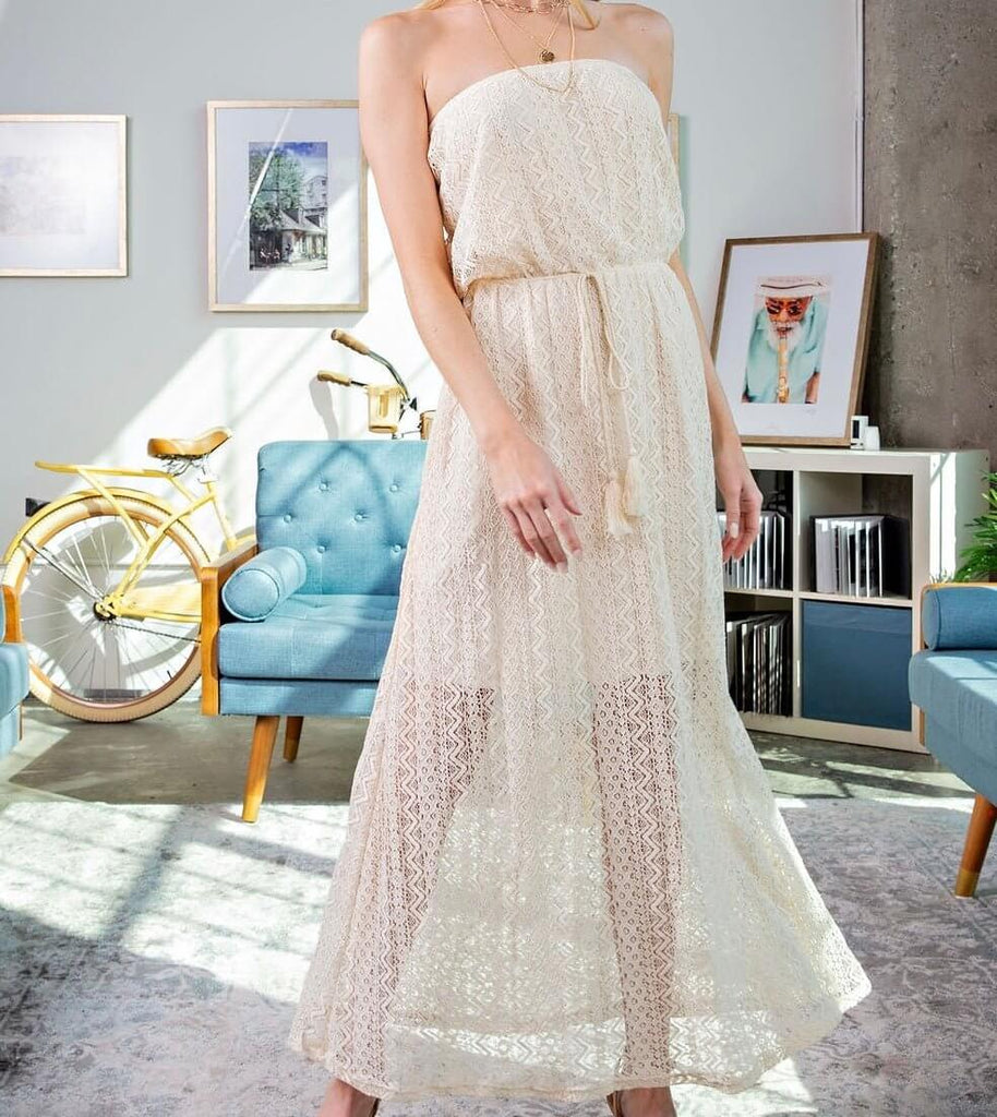 The Emery Dress: Lace Maxi Tube Dress– MomQueenBoutique