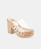 The Emily Heel: Clear Cork Heel - MomQueenBoutique