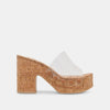 The Emily Heel: Clear Cork Heel - MomQueenBoutique