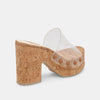 The Emily Heel: Clear Cork Heel - MomQueenBoutique