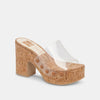 The Emily Heel: Clear Cork Heel - MomQueenBoutique