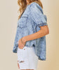 The Erin Top: Tencil Washed Denim Short Sleeve Top - MomQueenBoutique