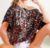 The Eve Top: Sequin Boat Neck Top - MomQueenBoutique