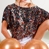 The Eve Top: Sequin Boat Neck Top - MomQueenBoutique