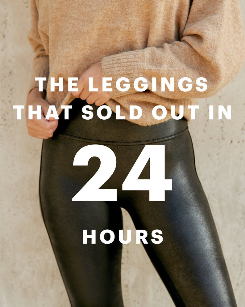 The Faux Leather Leggings By SPANX - MomQueenBoutique