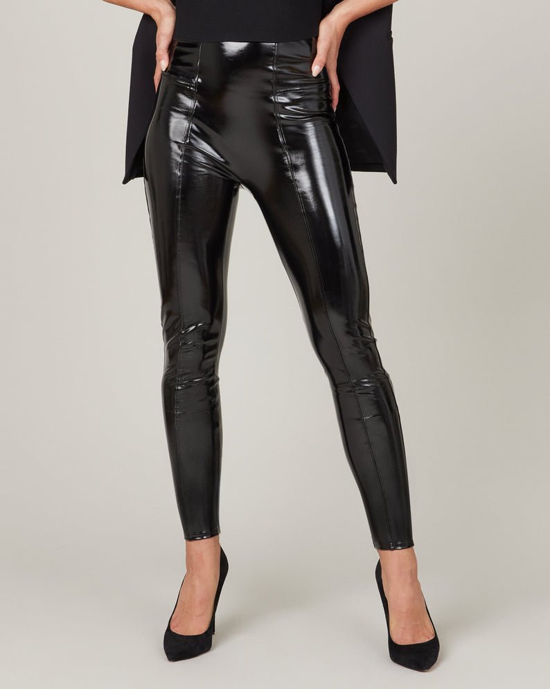 Spanx Faux Patent Leather Leggings - Ruby
