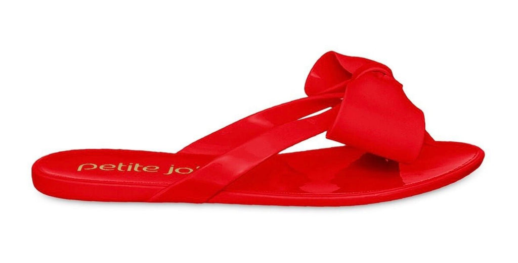 The Fay Slides: Patent Leather Matte Bow Sandal - MomQueenBoutique
