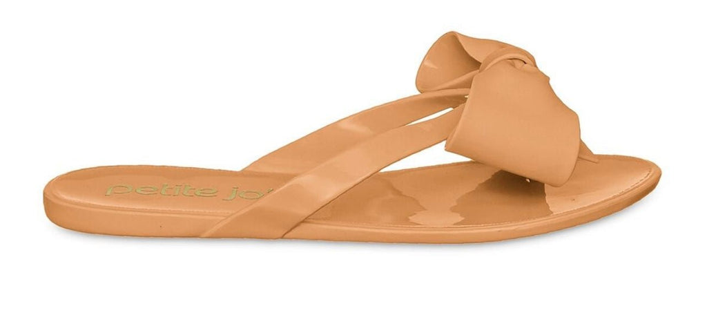 The Fay Slides: Patent Leather Matte Bow Sandal - MomQueenBoutique