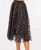 The Florence Skirt: Sequin Floral Midi Skirt - MomQueenBoutique