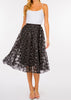 The Florence Skirt: Sequin Floral Midi Skirt - MomQueenBoutique