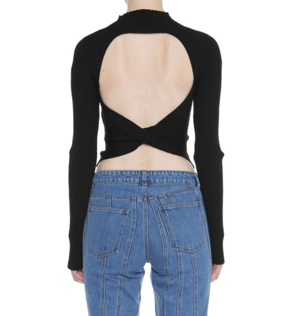 The Gabriella Top: Twisted Open Back Top - MomQueenBoutique