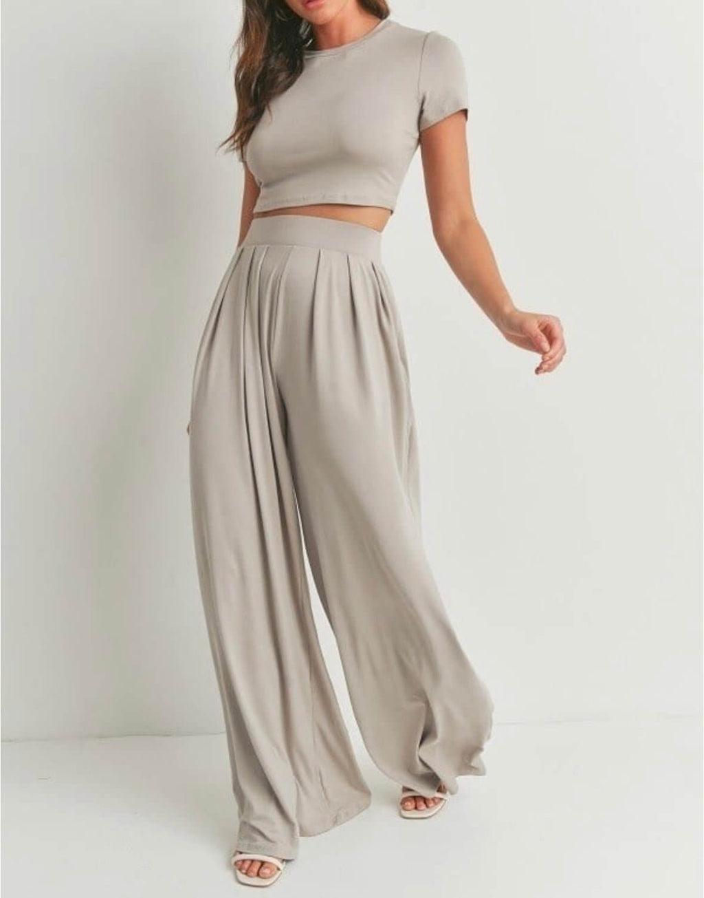 The Gretchen Set: Casual Wide Leg Pant Set - MomQueenBoutique