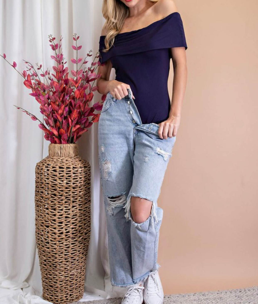 The Harley Bodysuit: Off The Shoulder Bodysuit - MomQueenBoutique