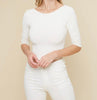 The Heather Set: 3/4th Sleeve Ribbed Wide Leg Pant Set - MomQueenBoutique