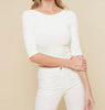 The Heather Set: 3/4th Sleeve Ribbed Wide Leg Pant Set - MomQueenBoutique