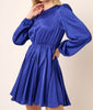 The Holly Dress: Satin Cut Out Back Mini Dress - MomQueenBoutique