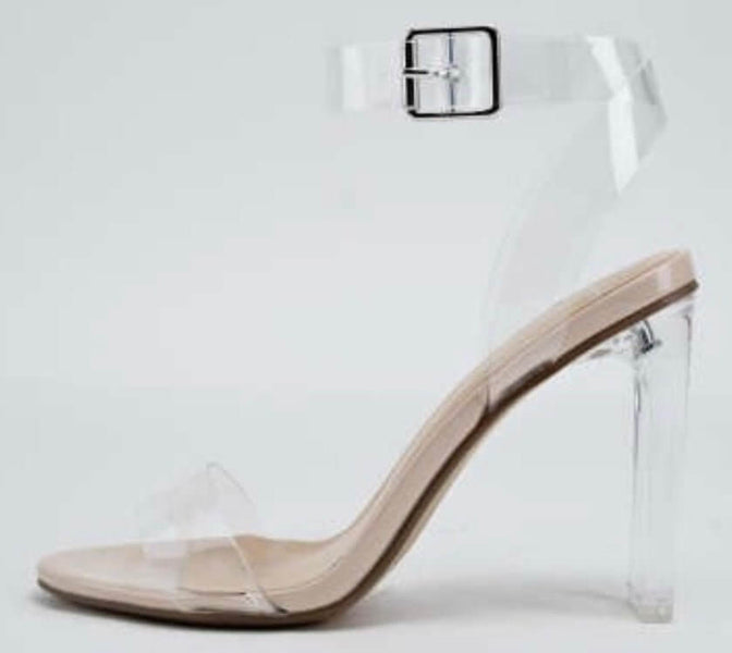 3 in clear heels