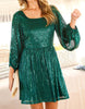 The Hunter Dress: Green Sequin Dress - MomQueenBoutique