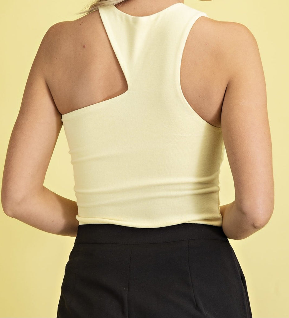 The Iris Bodysuit: Asymmetrical Cut Out Bodysuit - MomQueenBoutique