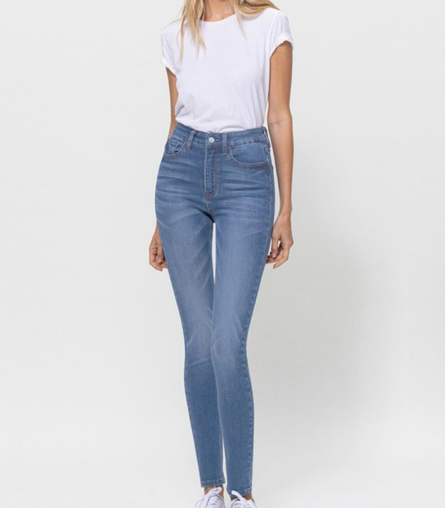 The Jadyn Jeans: Super Soft High Rise Skinny Jean - MomQueenBoutique