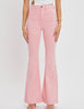 The Jael Jeans: Pink Bubblegum High Rise Flare Jeans - MomQueenBoutique